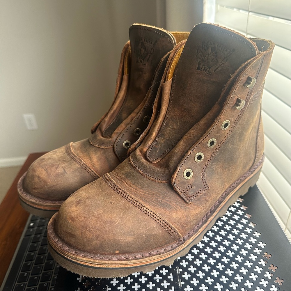 Jim Green Numzaan Bronco Brown Tyre Wedge Boot